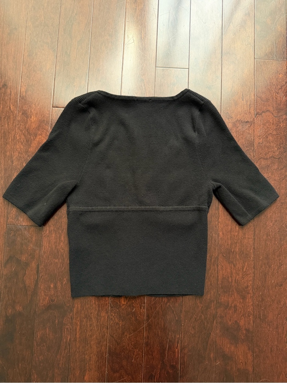 Free People Intimately Teagan Swit Crop Top Womens Size M Black V Neck - Picture 2 of 4